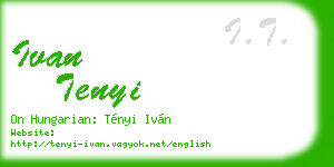 ivan tenyi business card