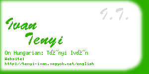 ivan tenyi business card